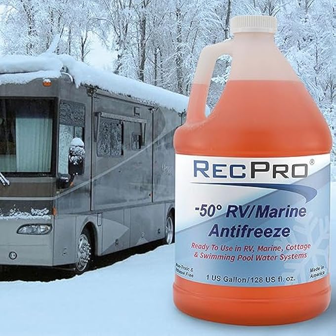 RecPro READY TO USE RV ANTIFREEZE FLUID FOR WINTERIZING RECREATIONAL VEHICLES AND MARINE ENGINE BLOCKS, -50 DEGREE FAHRENHEIT PROTECTION, 1 GALLON - Image 5